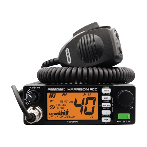 President Harrison FCC AM/FM Mobile CB Radio with CTCSS/DCS