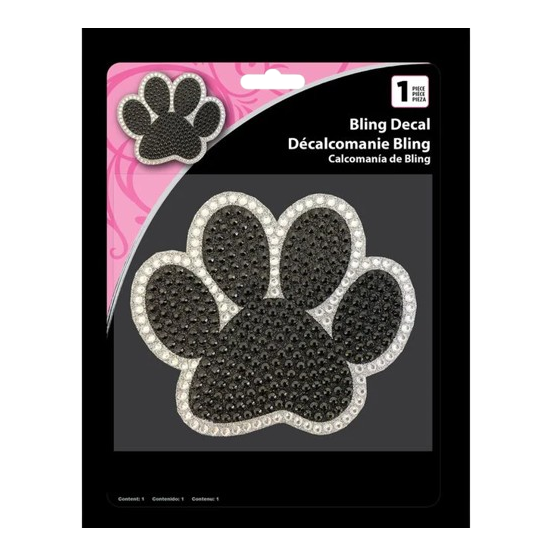 Crystal Heiress Silver Paw Bling Decal