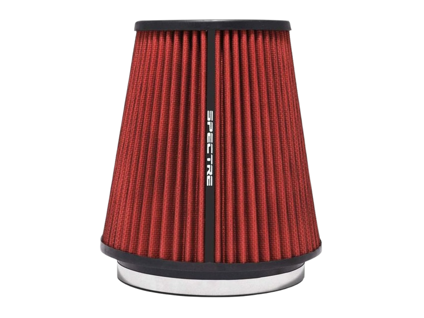 Spectre Universal Clamp-On Air Filter: High Performance, Washable Filter: Round Tapered; 6 in (152 mm) Flange ID; 8.5 in (216 mm) Height; 7.719 in (196 mm) Base; 5.125 in (130 mm) Top, SPE-HPR9891