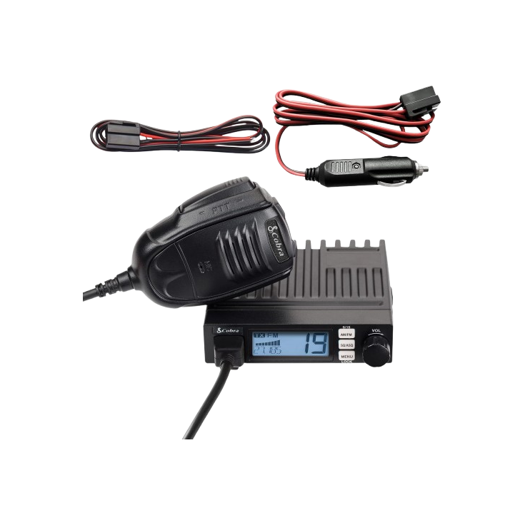 Cobra 19 MINI AM/FM Recreational CB Radio - Dual-Mode AM/FM, 40 Channels, Travel Essentials, Time Out Timer, VOX, Auto Squelch, Auto Power, Instant Channel 9/19, 4-Watt Output, Easy to Operate, Black