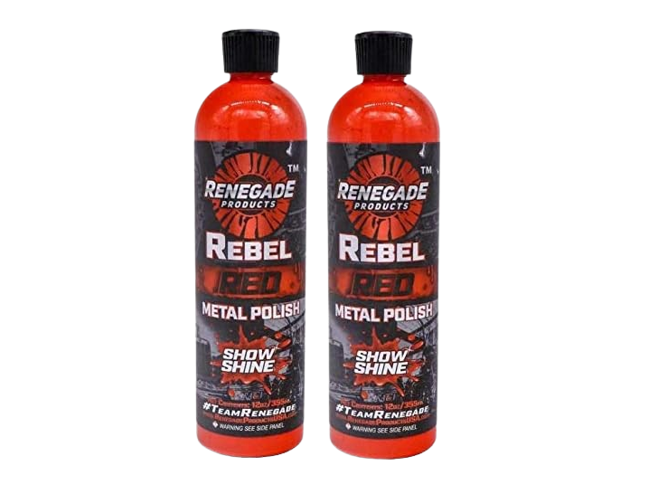 Renegade Products Rebel Red Liquid Metal Polish for high Polish on Aluminum, Stainless & Chrome (2-Pack)