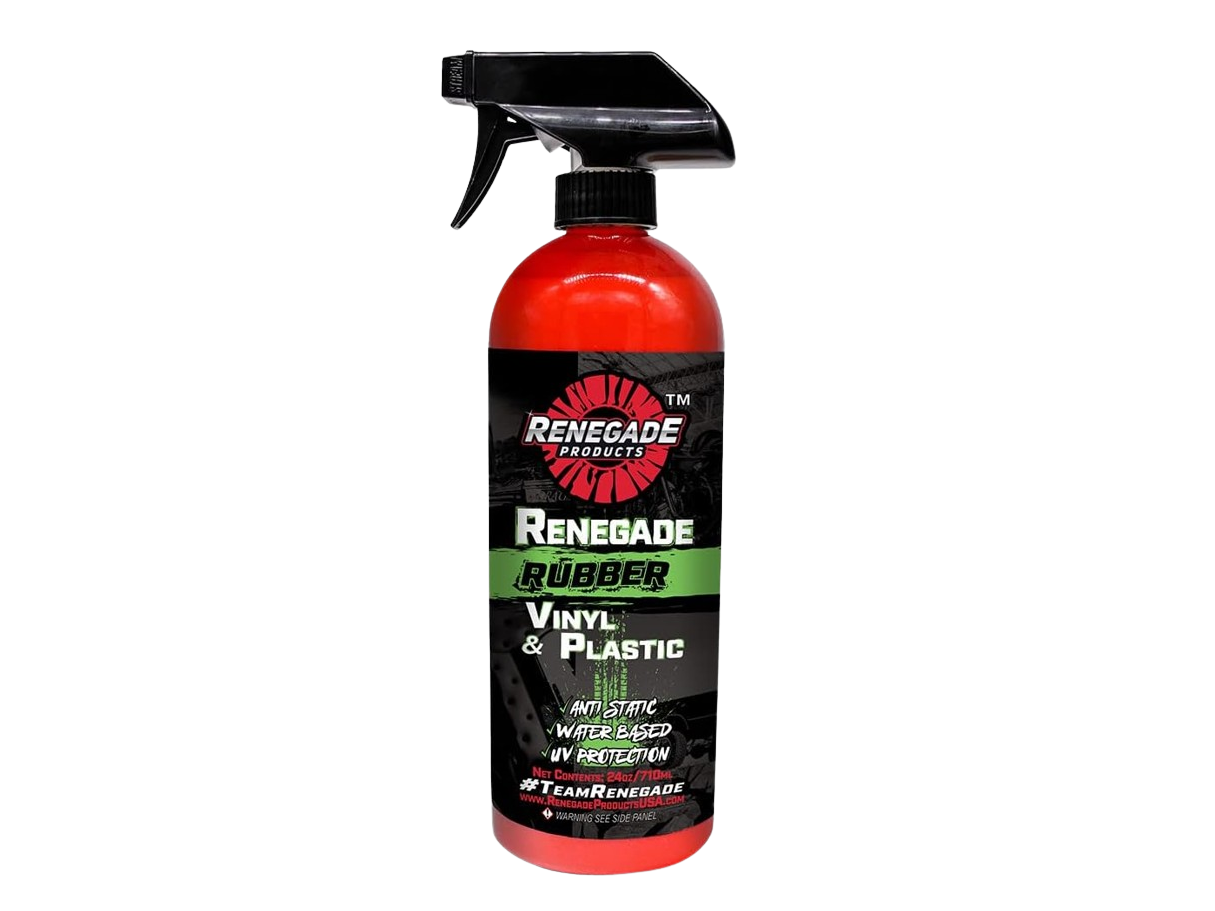 Rebel Rubber, Vinyl & Plastic Spray Shine with UV Protection, Anti-Static and Anti-Stick Properties, Protect Plastics, Tires & Interior Vinyls with Our Non Greasy Water Based Formula