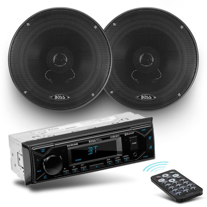 Boss Audio Single Din Bluetooth Car Stereo Package