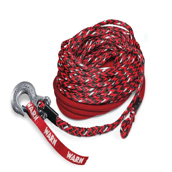 Warn Synthetic Spydura Nightline Rope, for Winches up to 12,000lbs, 3/8in Diameter x 80ft Length