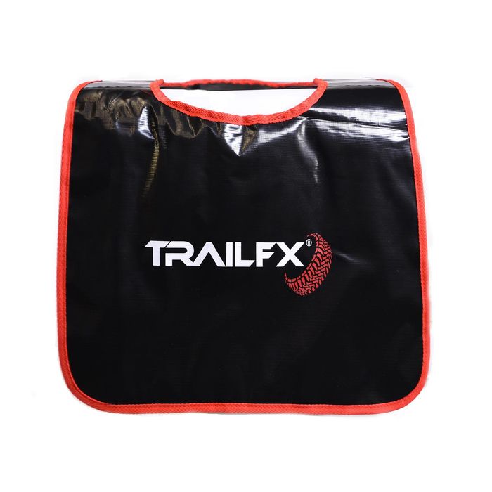 TrailFX Black and Orange Reflective Drape Over Winch Cable