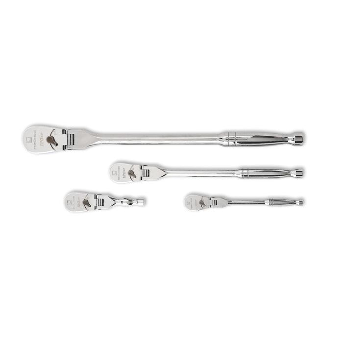 GearWrench 1/4in, 3/8in and 1/2in Drive, 120XP Flex Head Teardrop Ratchet Set 4 Piece