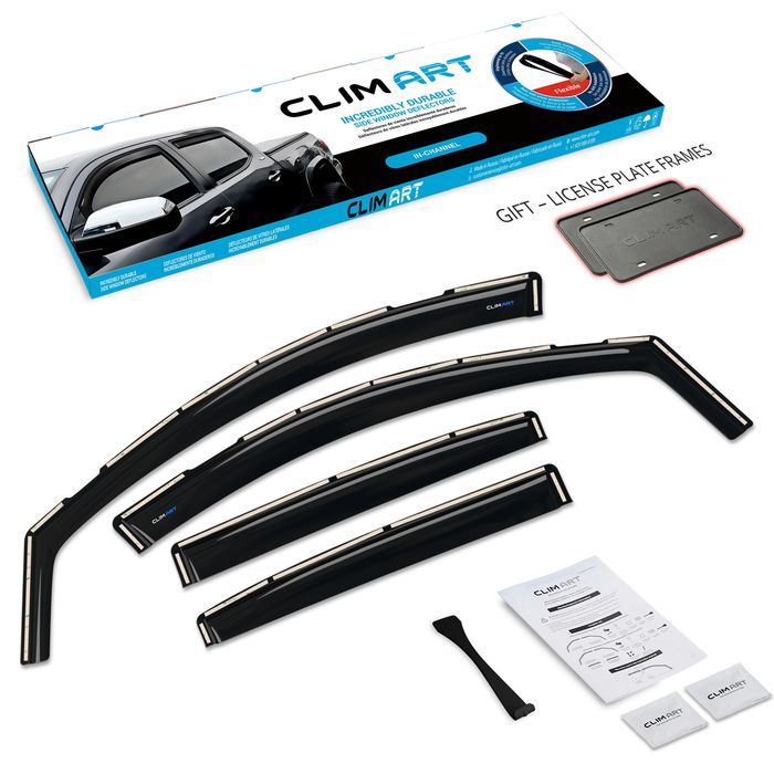 Clim Art Dark Smoke Side Window Deflector 618081LP