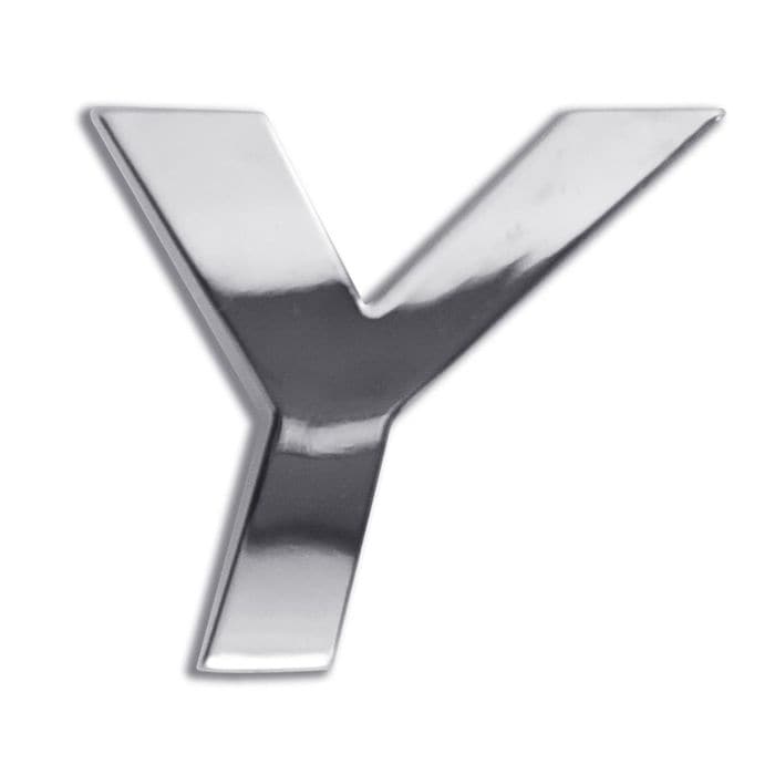 Electroplate Chrome Letter Y