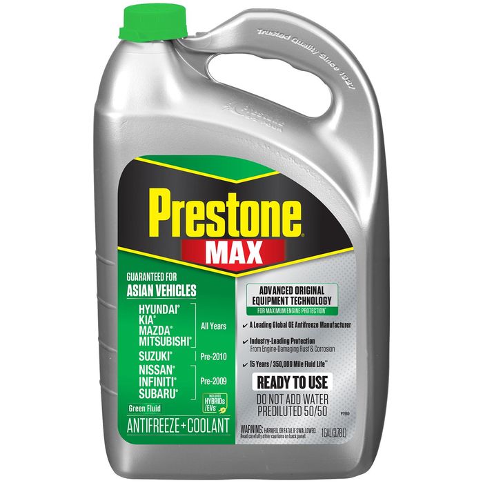 Prestone Engine Coolant Antifreeze Green Pre-Mixed