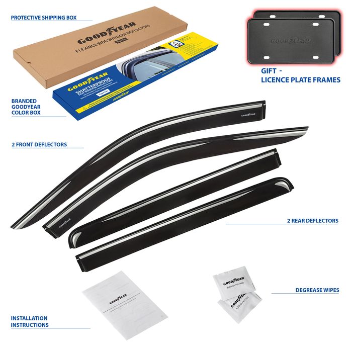 Goodyear Premium Smoke Side Window Deflector GY003181LP
Goodyear Premium Smoke Side Window Deflector GY003181LP