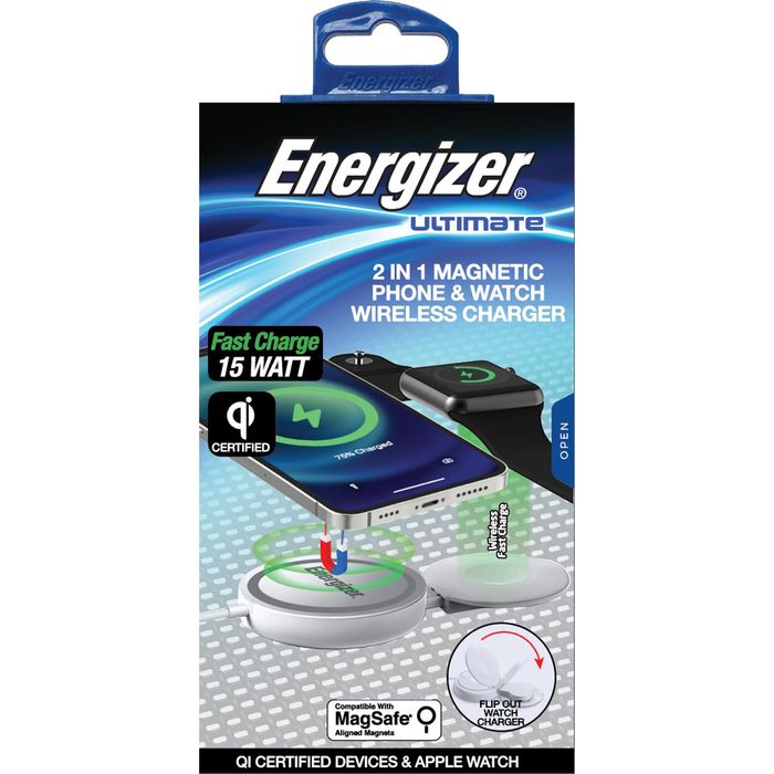 Energizer Magsafe Magnetic Wireless Charger with Watch Charger