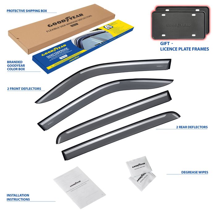 Goodyear Premium Smoke Side Window Deflector GY003180LP