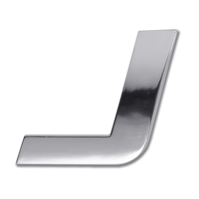 Electroplate Chrome Letter J