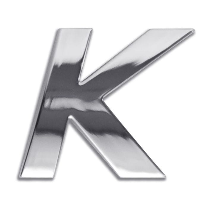 Electroplate Chrome Letter K