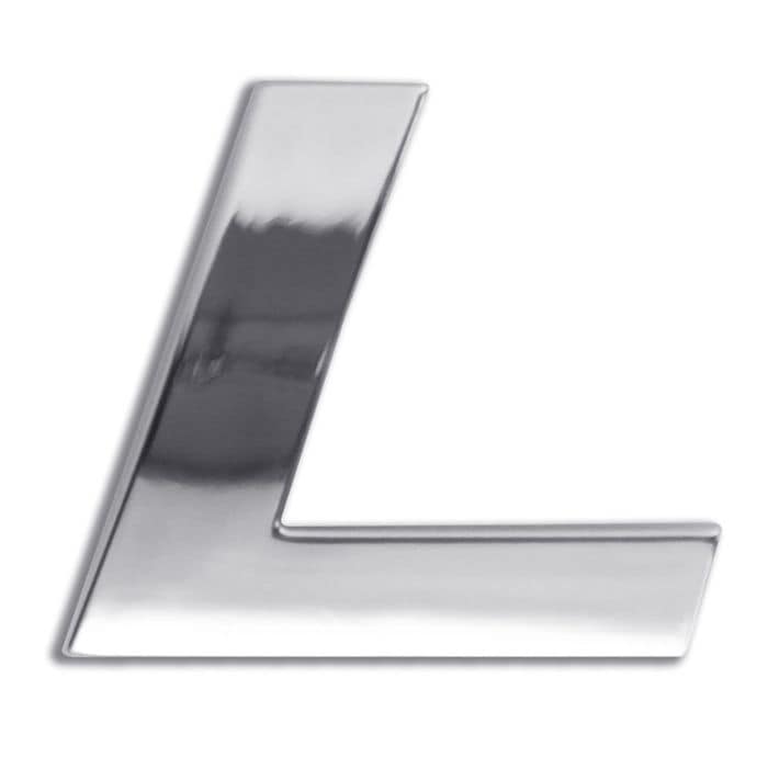 Electroplate Chrome Letter L