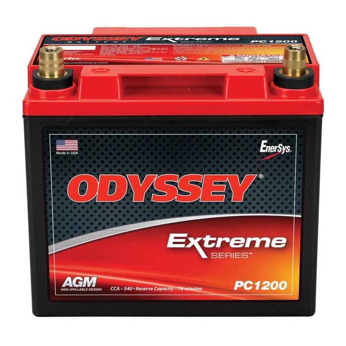 Odyssey Battery Extreme SAE Terminal AGM Ready-to-Ride Power Sport Battery 540 CCA PC1200T