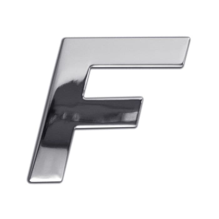 Electroplate Chrome Letter F