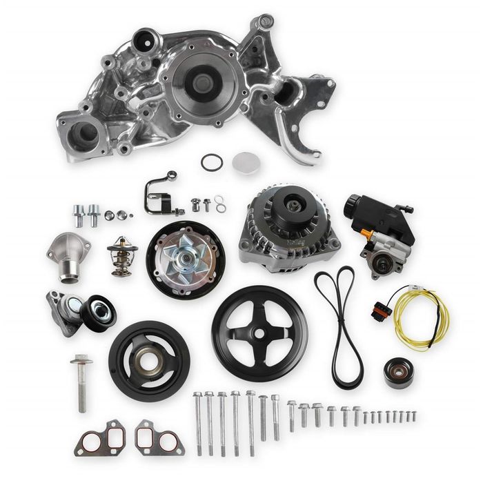 Holley LS Mid-Mount Race Accessory Drive Kit with Water Pump/Alternator/PS Pump