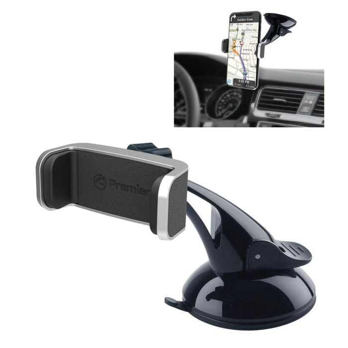 Premier Expandable Leather Window Cell Phone Car Mount