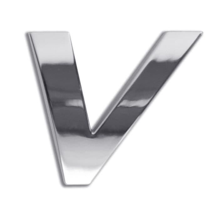 Electroplate Chrome Letter V