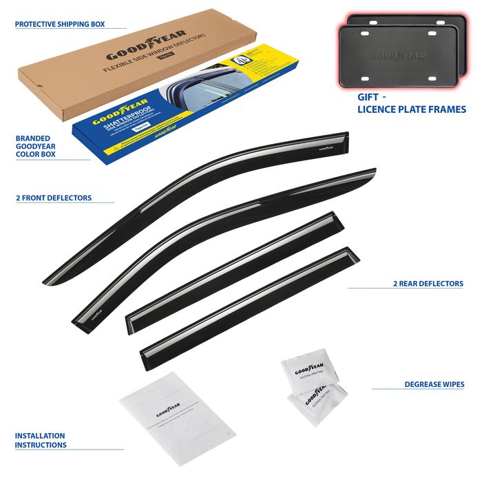 Goodyear Premium Smoke Side Window Deflector GY003197LP