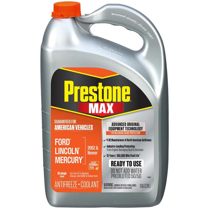 Prestone Engine Coolant Antifreeze Orange Pre-Mixed