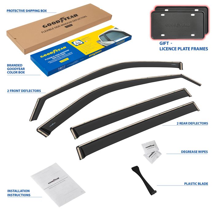 Goodyear Smoke Side Window Deflector GY003460LP