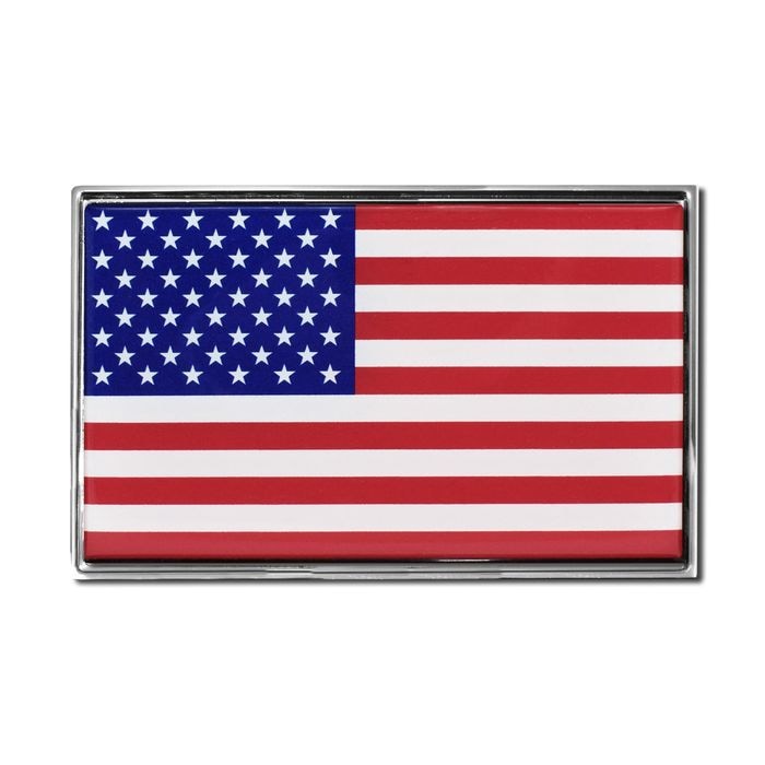 Electroplate Mini USA (Color) Flag Emblem