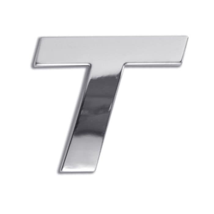 Electroplate Chrome Letter T