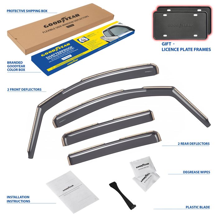 Goodyear Premium Smoke Side Window Deflector GY003439LP