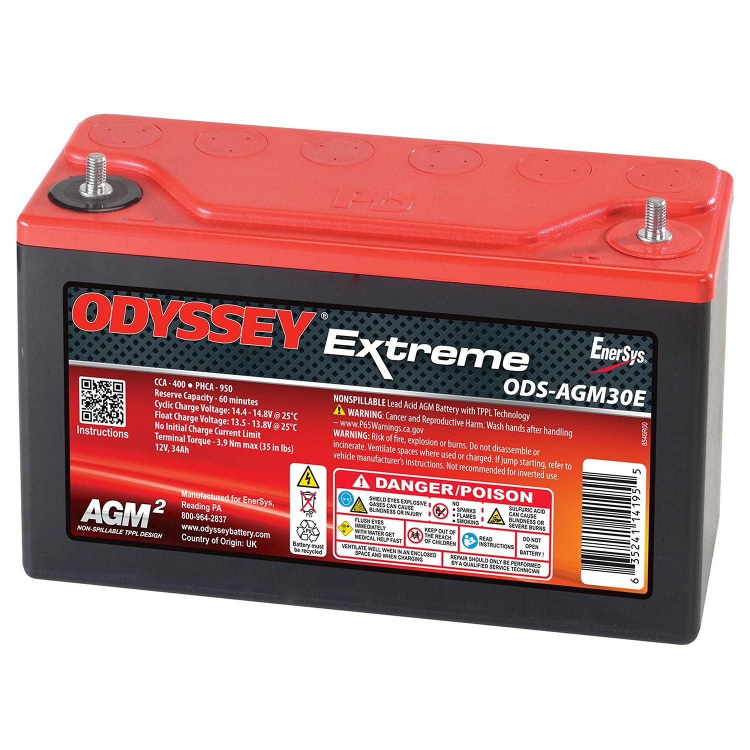 Odyssey Extreme Power Sport Battery 400 CCA PC950