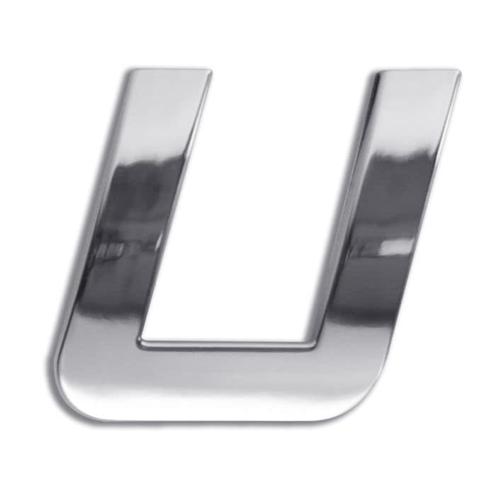 Electroplate Chrome Letter U