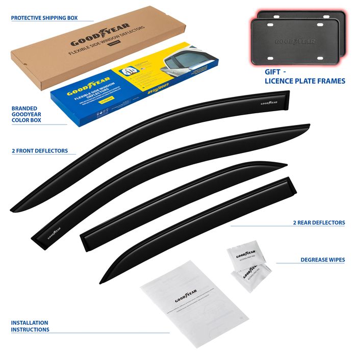 Goodyear Smoke Side Window Deflector GY003253LP