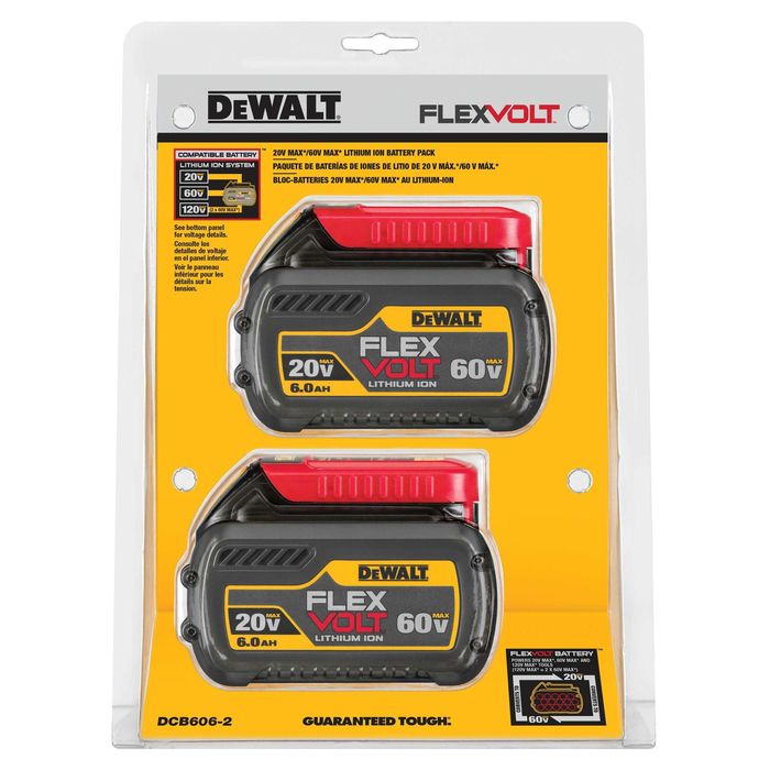 Dewalt 20/60 Volt MAX 6.0Ah Battery, 2 Pack