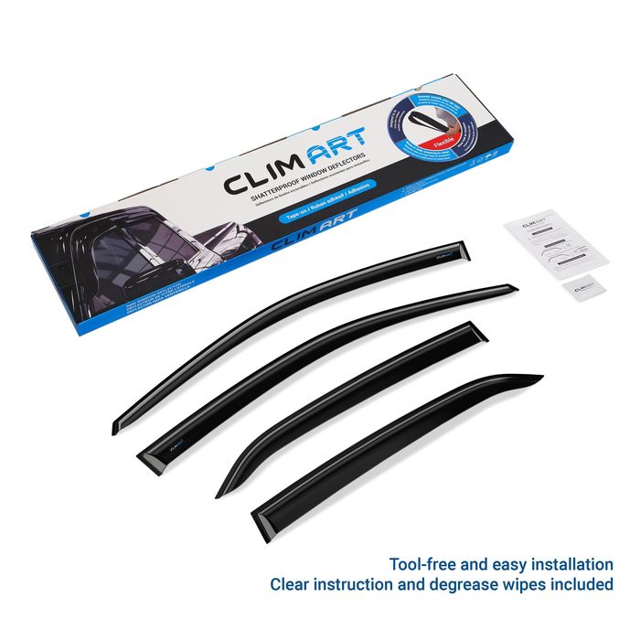 Clim Art Dark Smoke Side Window Deflector 409011