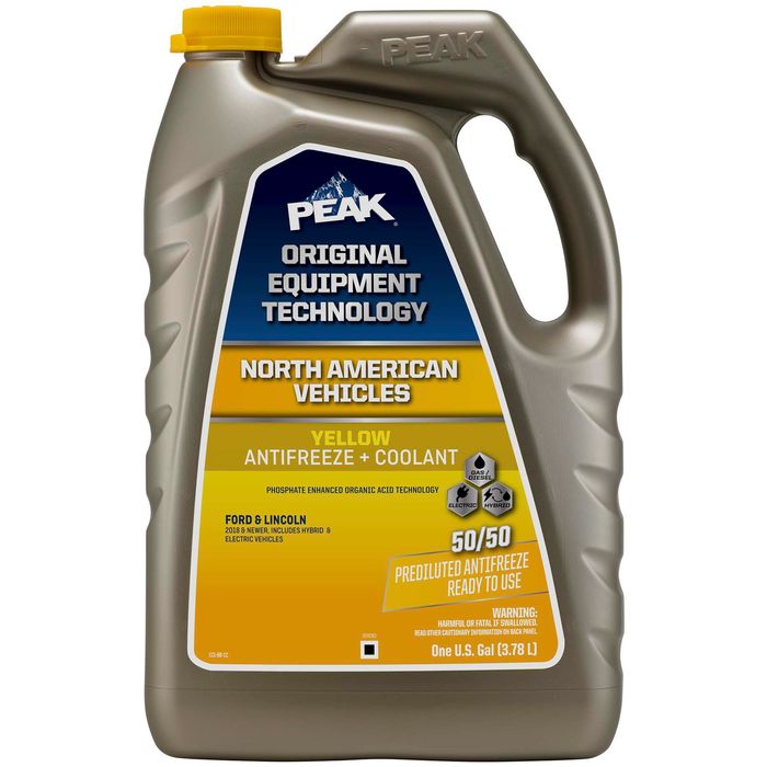 PEAK Original Equipment Technology North American Vehicles Yellow Antifreeze and Coolant Ready-To-Use