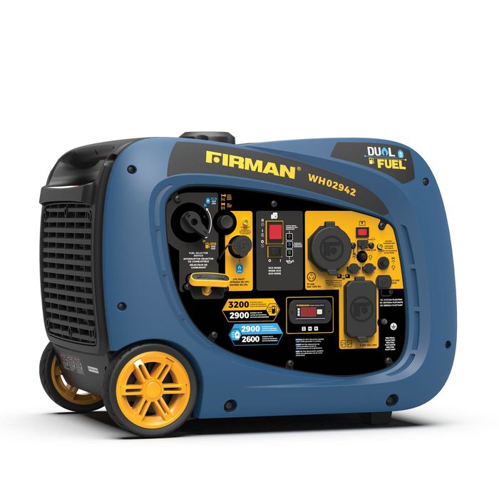 Firman Power Equipment 3,200/2,900 Watts Electric Start 50 ST CAN, Dual Fuel Inverter Portable Generator