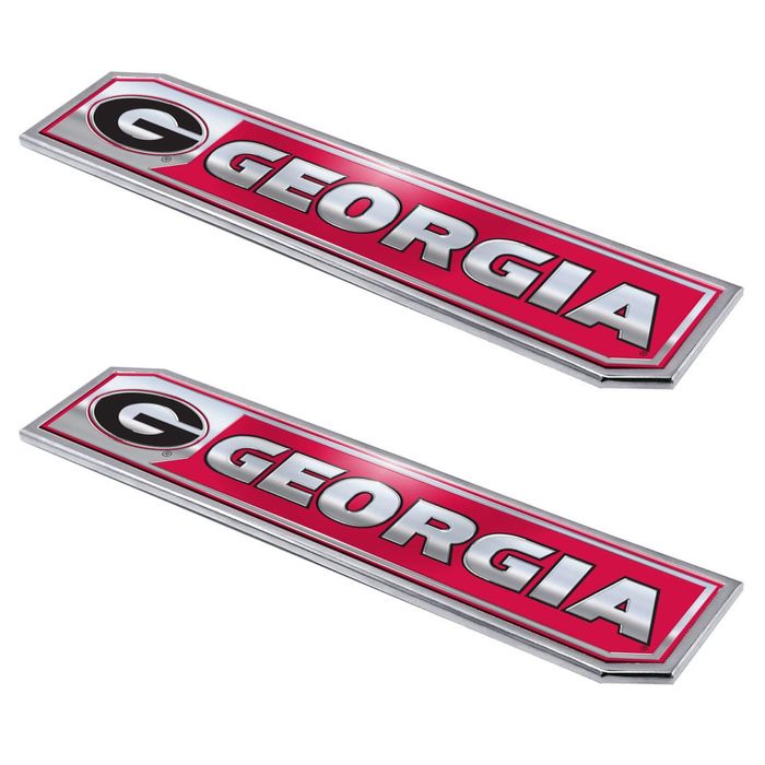 FANMATS University of Georgia Truck Emblem Set 2 Pack