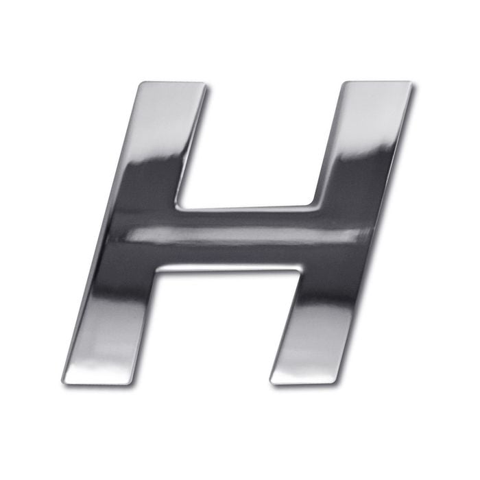 Electroplate Chrome Letter H