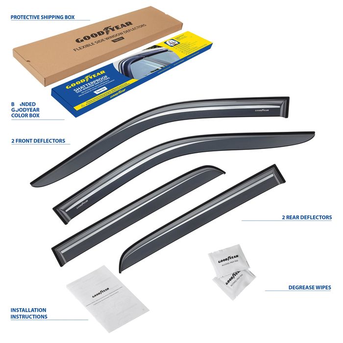 Goodyear Premium Smoke Side Window Deflector GY003106