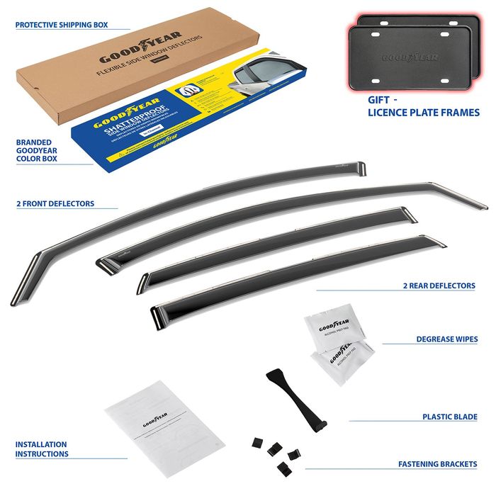 Goodyear Smoke Side Window Deflector GY003478