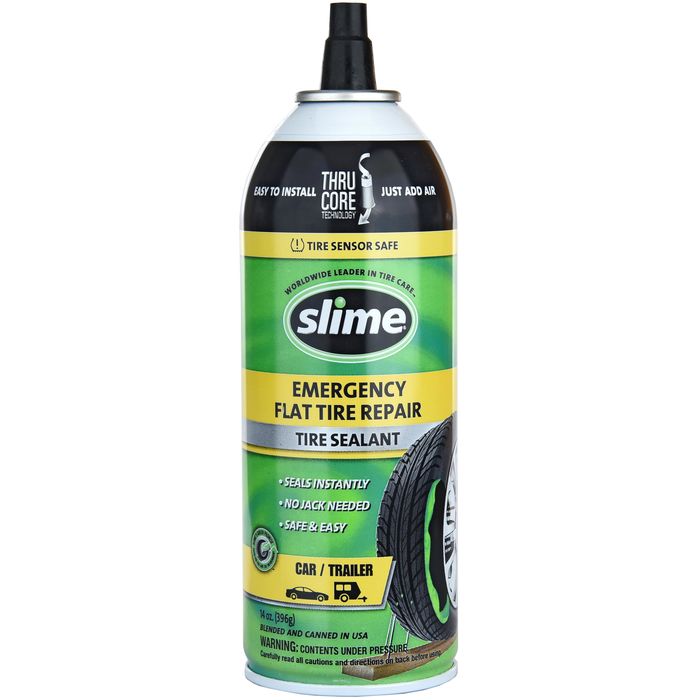 Slime Thru Core Emergency Fix a Flat and Tire Sealant 14oz