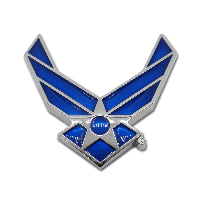 Elektroplate Chrome All Metal Air Force Premium Wings Emblem