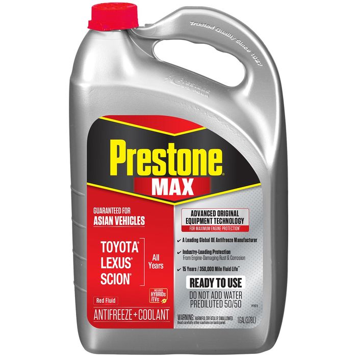 Prestone Engine Coolant Antifreeze Red Pre-Mixed