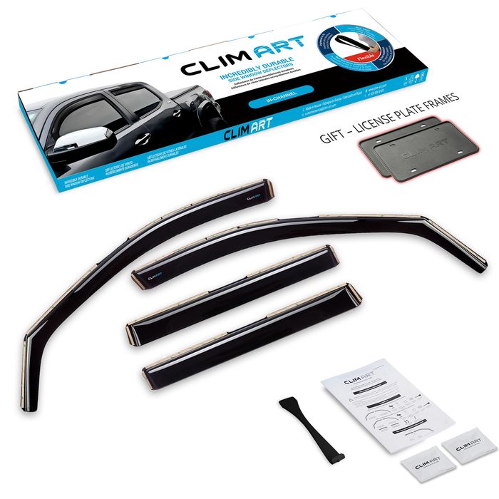 Clim Art Dark Smoke Side Window Deflector 619014LP