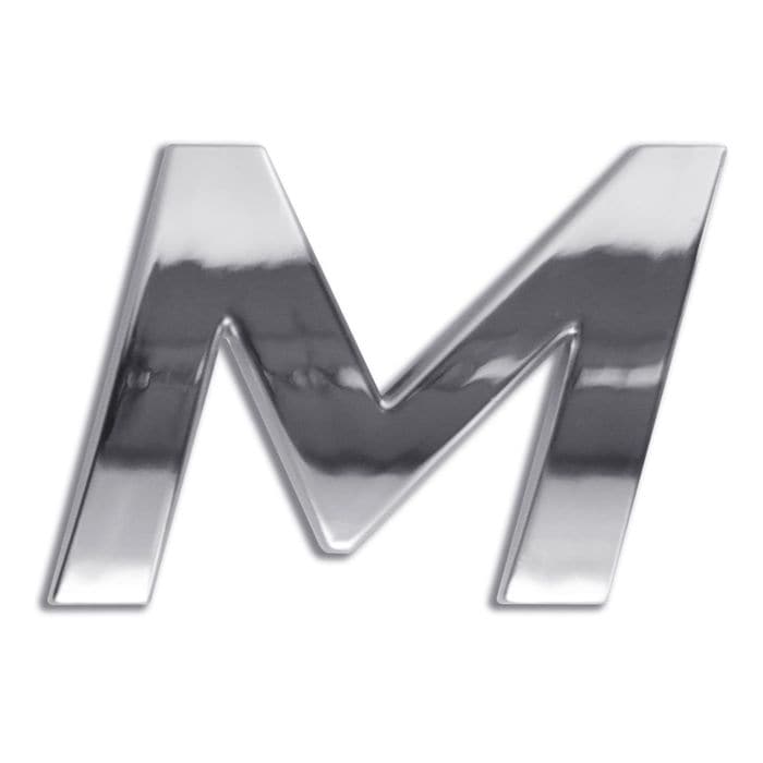 Electroplate Chrome Letter M