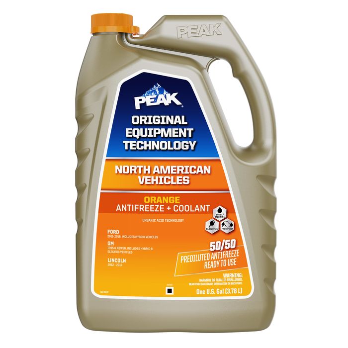 PEAK Original Equipment Technology North American Vehicles Orange Antifreeze and Coolant Ready-To-Use