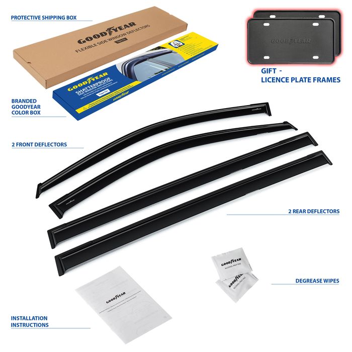 Goodyear Smoke Side Window Deflector GY003245LP