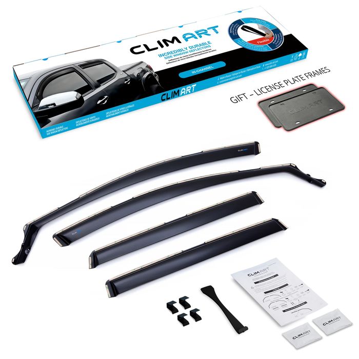 Clim Art Dark Smoke Side Window Deflector 617021LP