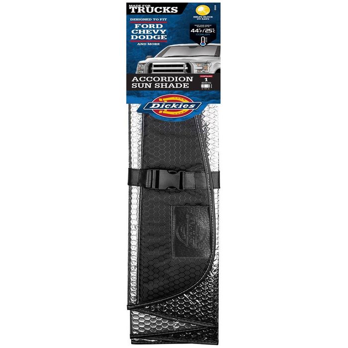 Dickies Silver and Black Accordion Truck Sunshade